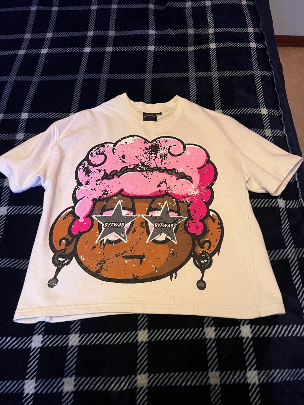 White PB graphic tee